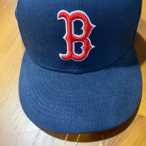 Peach inside Boston Red Sox Navy 2004 World Series New Era 59Fifty Fitted